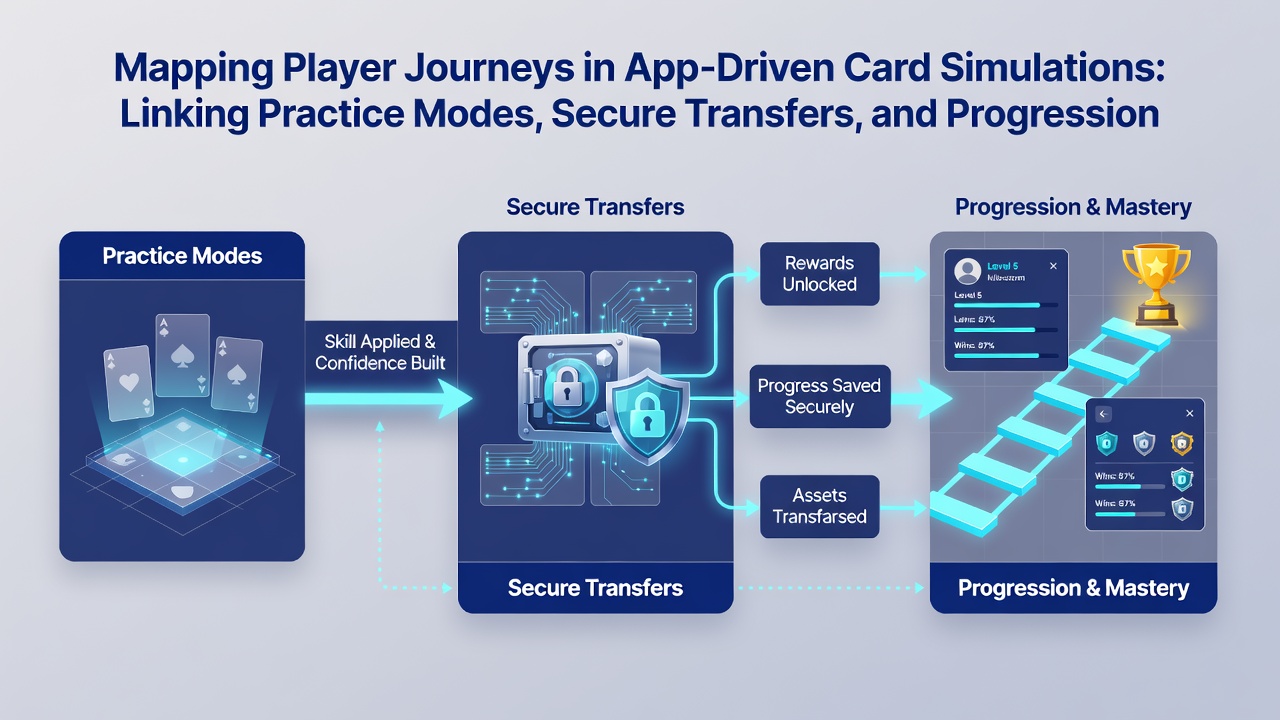 Darstellung sicherer Transfers und gestaffelter Belohnungssysteme in Kartensimulations-Apps
